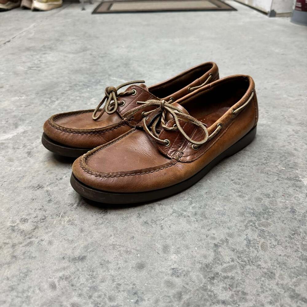 G.H. Bass Seafarer Leather Boat Shoes - 10.5 M